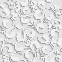 3d seamless floral background