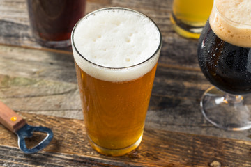 Refreshing Cold Craft Beer Assortment