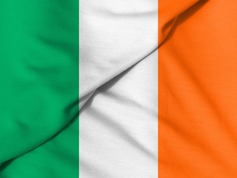 Waving flag: flag of Ireland