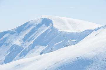 Fototapeta na wymiar snow in the mountains landscape