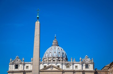 Fototapeta na wymiar Saint Peter Basilica Dome in Vatican