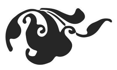 Vintage floral decoration design element #isolated #vector