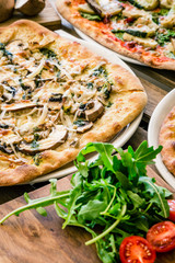 Neapolitan pizza made with fresh and organic ingredients