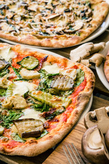Neapolitan pizza made with fresh and organic ingredients