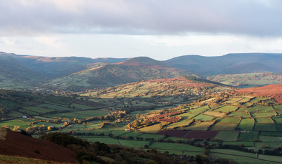 Brecon Beacons hills.