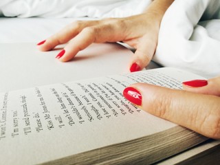 Woman reading a book
