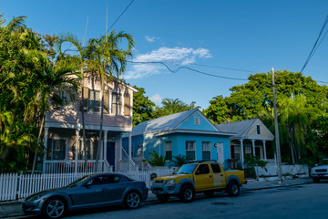 Tropical street at Key West, Florida, USA