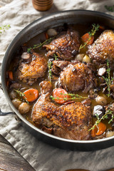 Homemade French Coq Au Vin Chicken