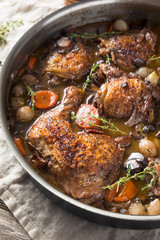 Homemade French Coq Au Vin Chicken