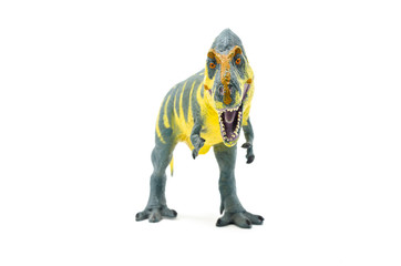 Plastic Yellow Blue Tyrannosaurus Rex Dinosaur Toy (Front 3) © Tyrannax