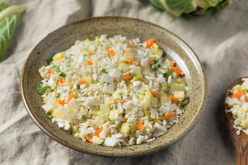 Raw Organic White Cauliflower Rice