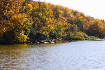 Picturesque autumn landscape. Vinnitsia, Ukraine