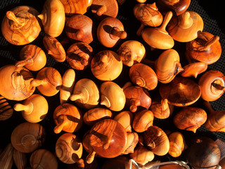 Pile of wooden objects