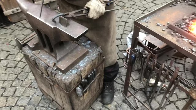 Schmieden, Flamme, Schmied, Amboss