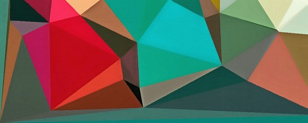 Obraz premium Abstract polygonal background. Triangles texture. Geometric modern art. Futuristic simple painting on canvas. Pattern for design. Backdrop template. Low poly concept artwork. Decorative elements. 