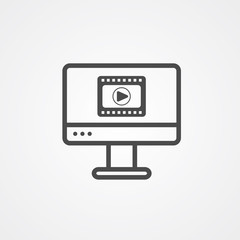 Monitor vector icon sign symbol