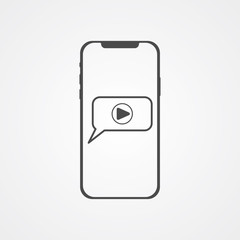 Voice message vector icon sign symbol
