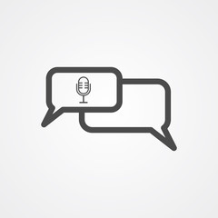 Voice message vector icon sign symbol