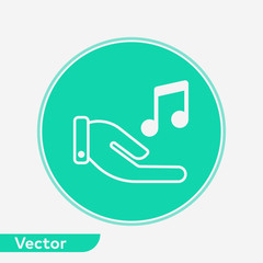 Music note vector icon sign symbol