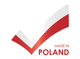 Made in Poland - napis z polską flagą © ChemiQ