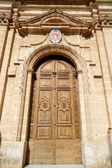 Portal der Pfarrkirche Maria Geburt, Mellieha, Malta