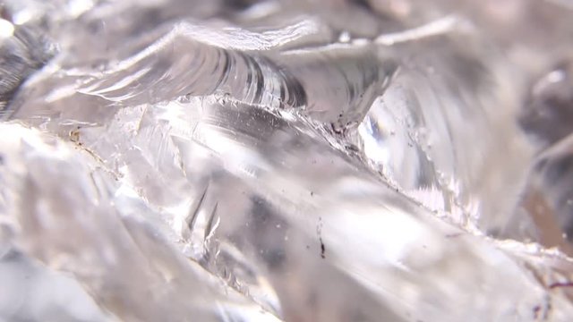 Close up of a rough gemstone quartz mineral 