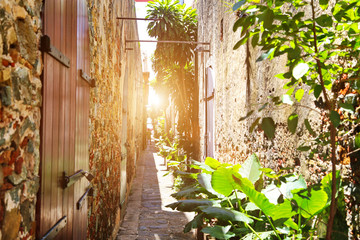 Beautiful Charlotte Amalie streets in historic city center