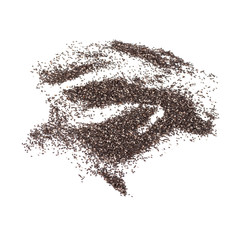 chia seeds scattered in isolation