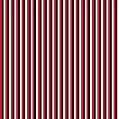 Red and Black Stripes Seamless Pattern - Red, white, and black vertical stripes design