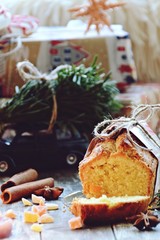 Christmas loaf cake 