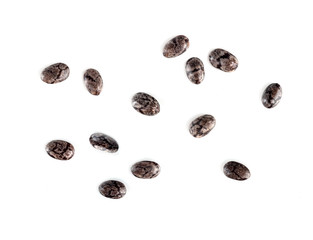 chia seeds macro isolated