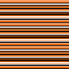 Orange and Black Stripes Seamless Pattern - Orange and black horizontal stripes design