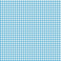 Houndstooth Seamless Pattern - Classic light blue and white houndstooth texture