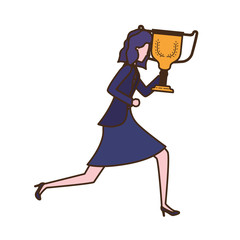businesswoman with trophy avatar character