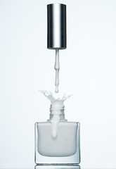 White Nail Polish on White Background