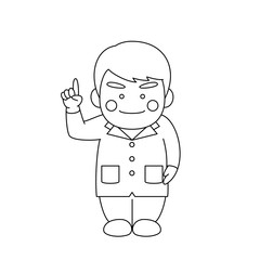 男性キャラクター白衣