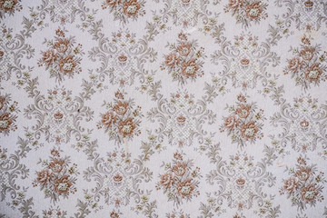 Papier peint au motif floral vintage