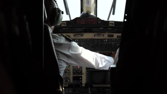  The pilot controls the plane