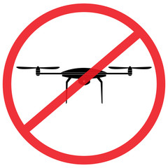 No Drone. Not Allowed Sign, warning symbol, road symbol sign and traffic symbol design concept, vector illustration.