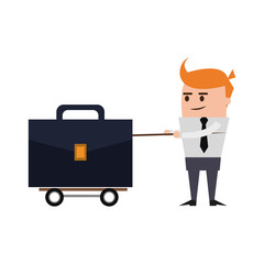 Businessman successful cartoon