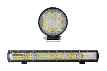 LED light bar for off road isolated on white background.