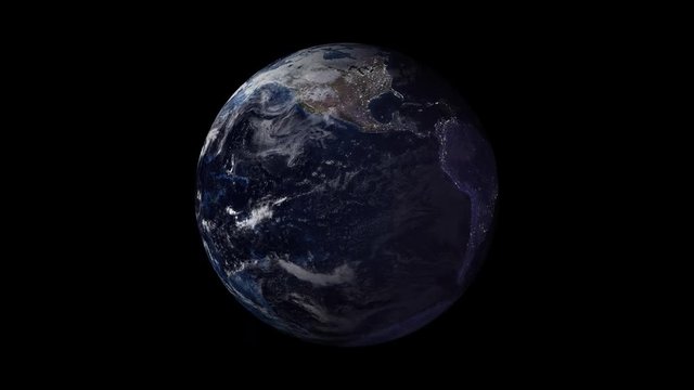 Planet earth in the space. Elements of this image furnished by NASA. 3D rendering.