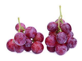 fresh red grape isolated on white background