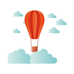 Obraz premium hot air balloon isolated icon