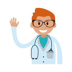 Doctor greeting cartoon