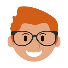 Man face smiling cartoon