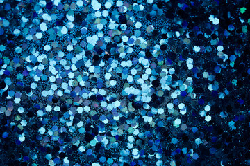 Decorative sparkling blue confetti glitter abstract background