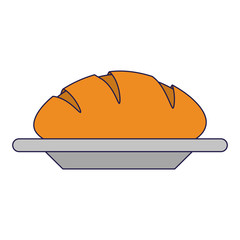Bread on dish