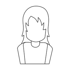 woman faceless avatar in black and white