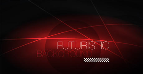 Digital technology abstract background - neon geometric design. Abstract glowing lines. Colorful techno background. Futuristic shape.